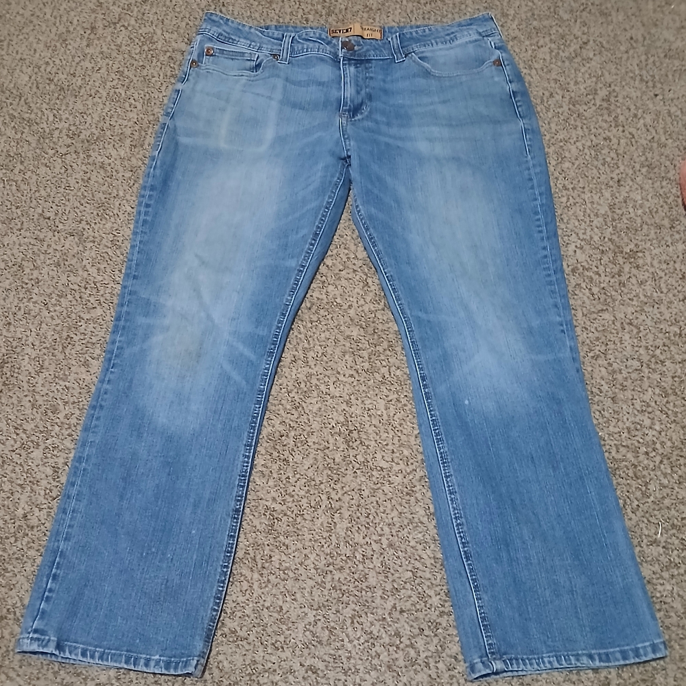 Seven7 Straight Fit Selvedge Jeans in Medium Vintage Wash (36W, 30L)